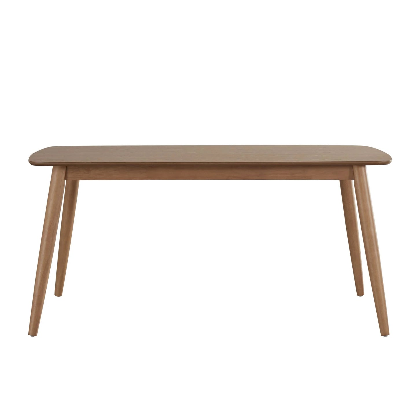 Mid-Century Modern 63" Tapered Legs Dining Table, Natural Finish